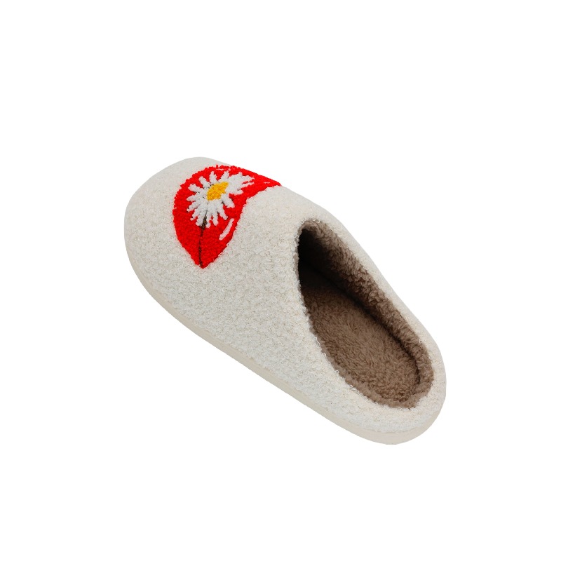 towel embroidered slippers