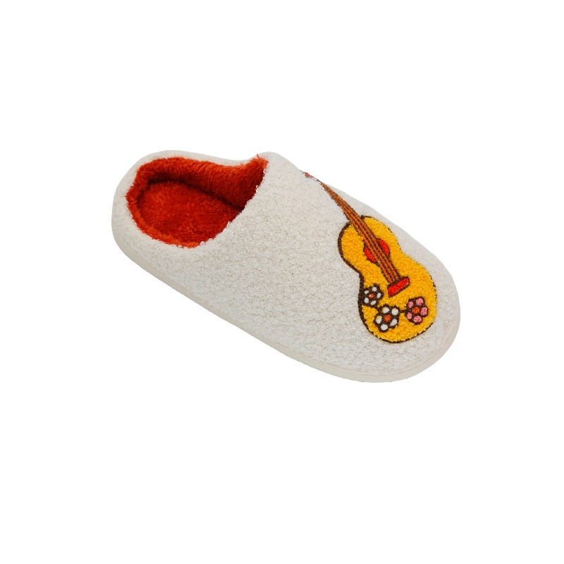 towel embroidered slippers