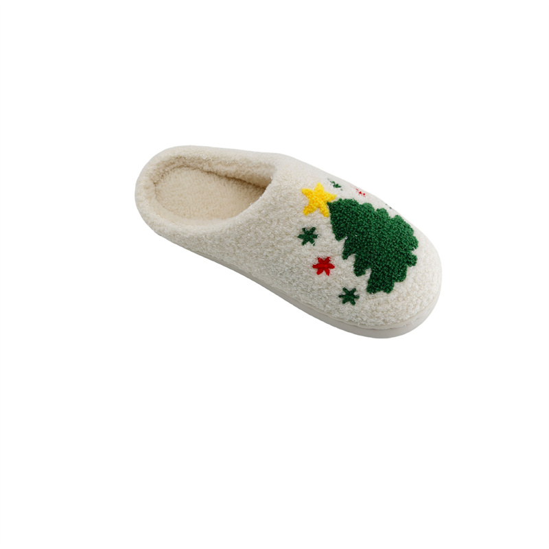 towel embroidered slippers