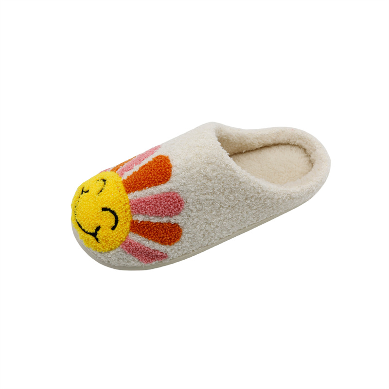 towel embroidered slippers