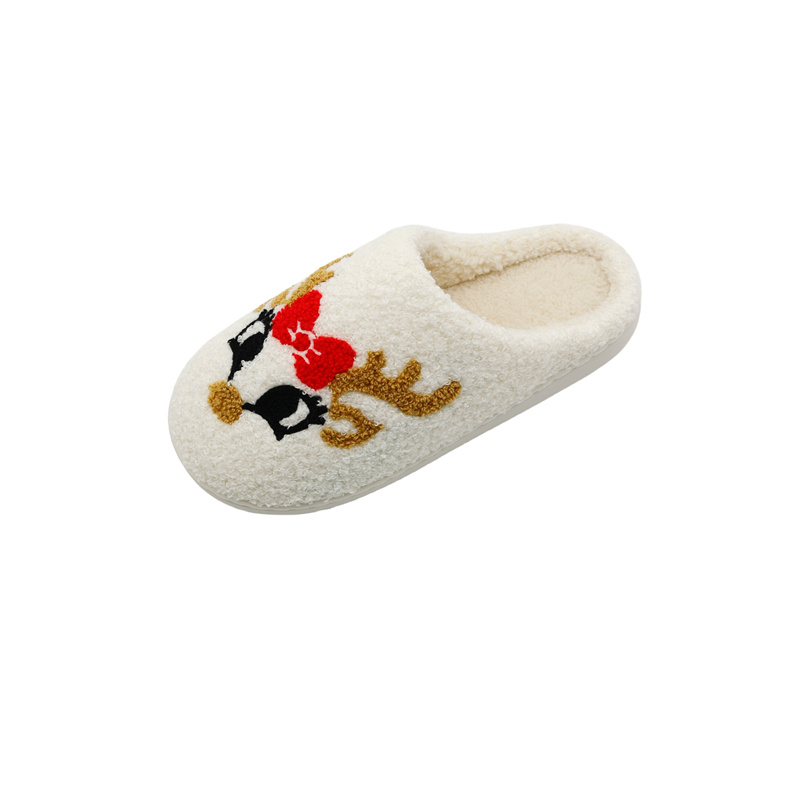 towel embroidered slippers