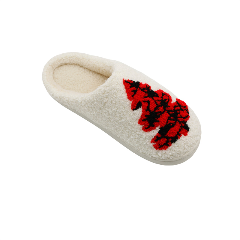 towel embroidered slippers